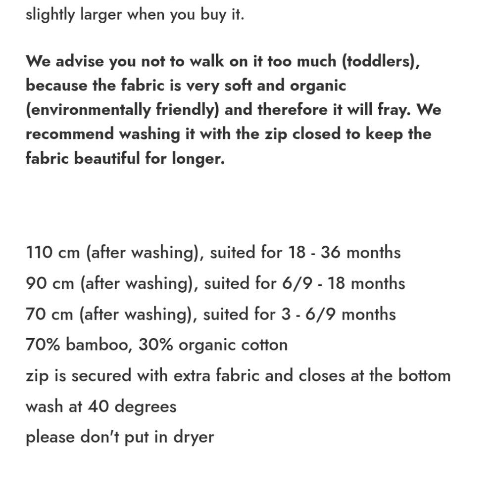 Mies To Go World Of Mies Bamboo & Organic Cotton Ocean Sleep Sack Size 3-6 Month - Picture 9 of 9